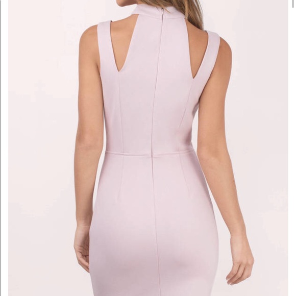 Mauve Choker Bodycon Dress - Picture 2 of 4